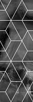Облицовочная плитка Асуан 5Д - черный геометрия 750х250