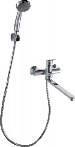 F64898C-LB Смеситель для ванны с душем излив 300 мм + шланг/душ Drop (177390)