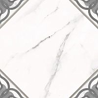 Керамический гранит Gretta 298*298- узоры белый рельеф 