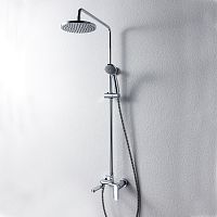 OPAL душевая колонна со смесителем для ванны, поворотный излив (верхний душ круглой формы)